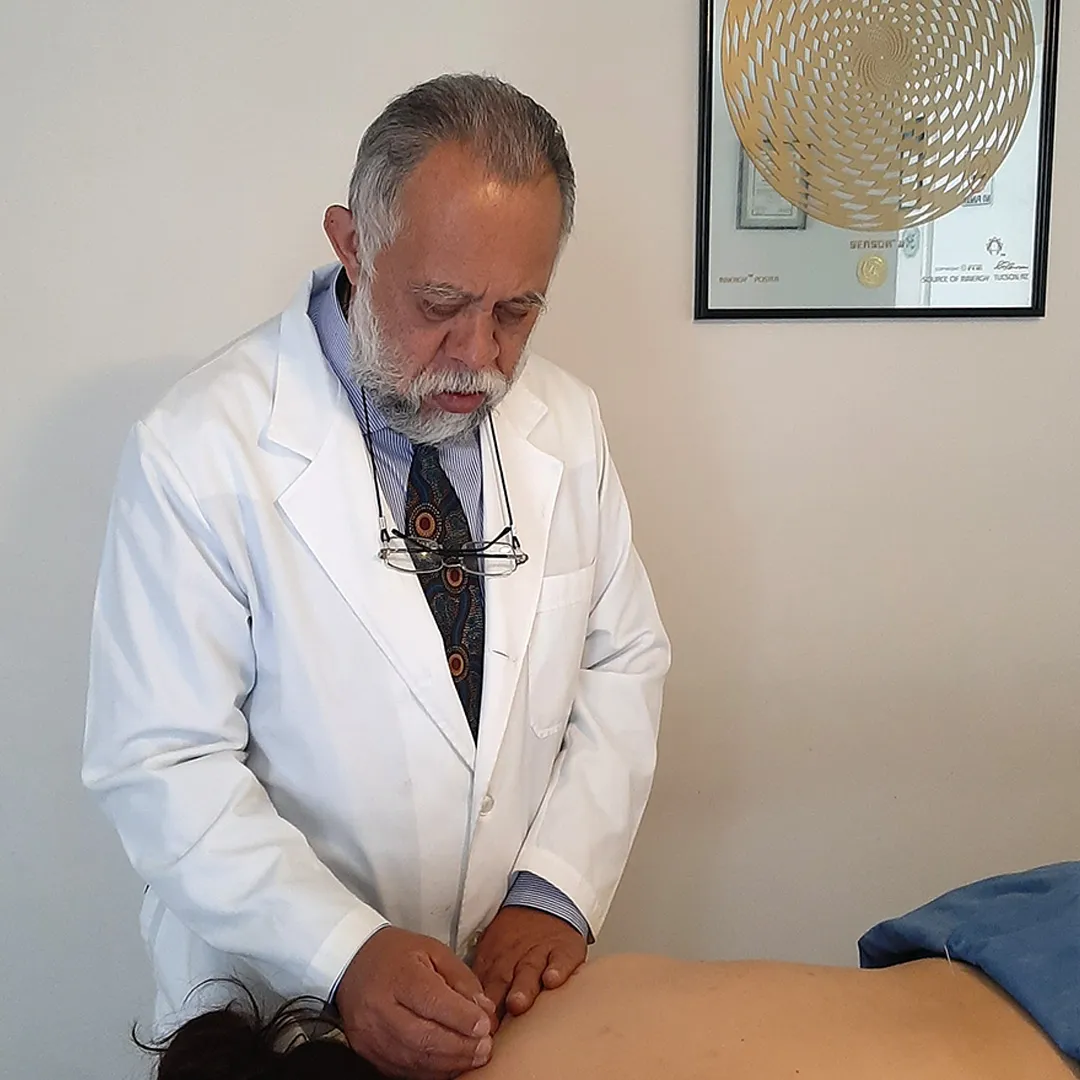 Detalle de una sesión de acupuntura